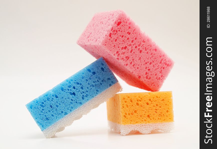 Pink, Blue And Orange Sponge