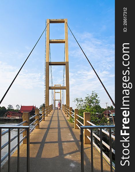 Small Cable bridge at Amphawa, Thailand