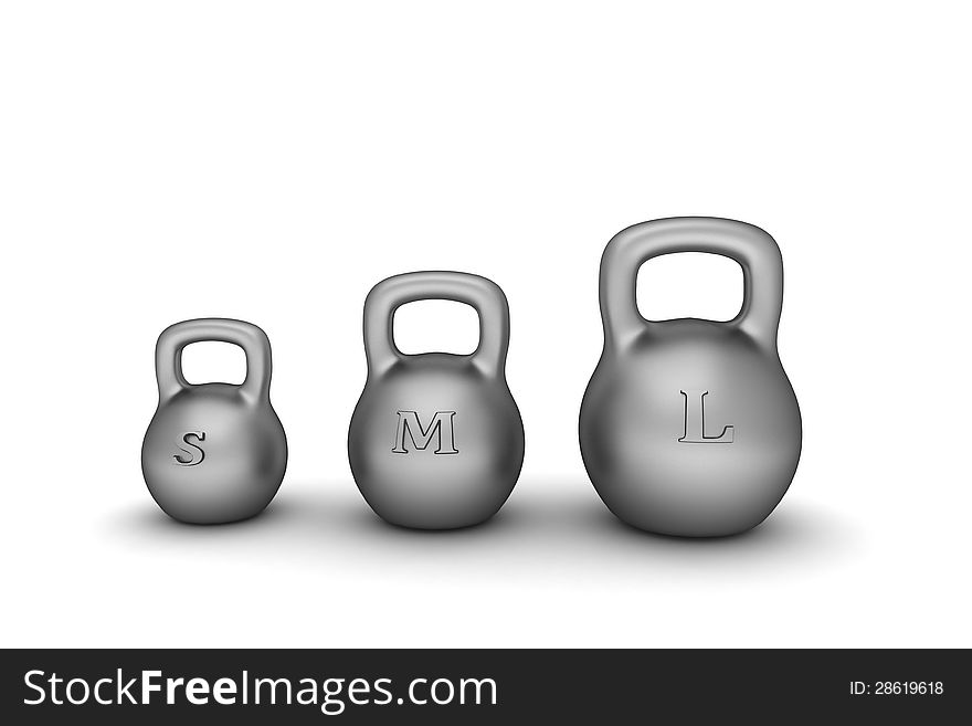 Three Dumbbell Weights