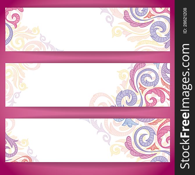 Set of colorful banners. Vector illustration. Eps 10.