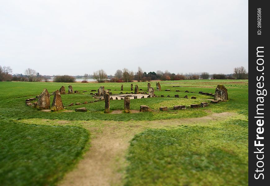 Standing stones set as a place of worship and religion in Milton Kynes. Standing stones set as a place of worship and religion in Milton Kynes