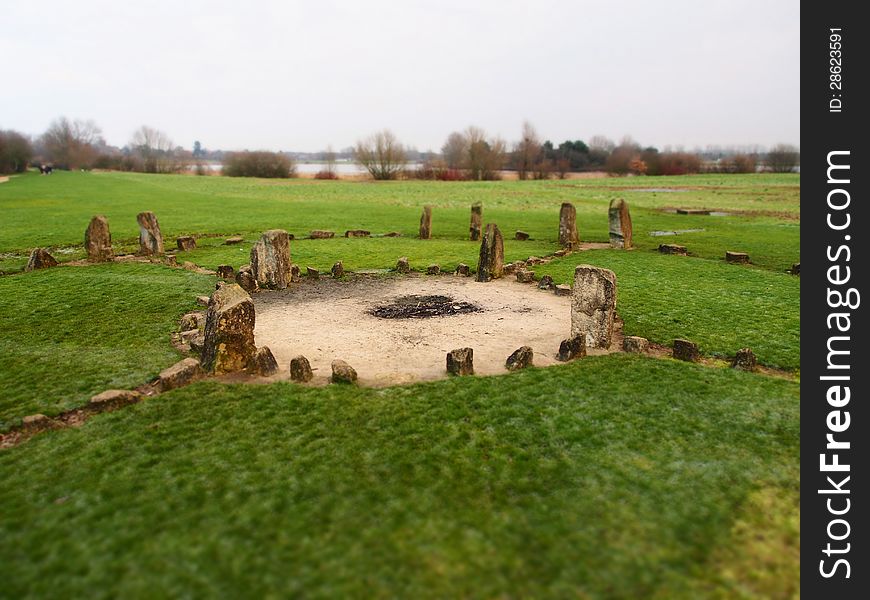 Standing stones set as a place of worship and religion in Milton Kynes. Standing stones set as a place of worship and religion in Milton Kynes