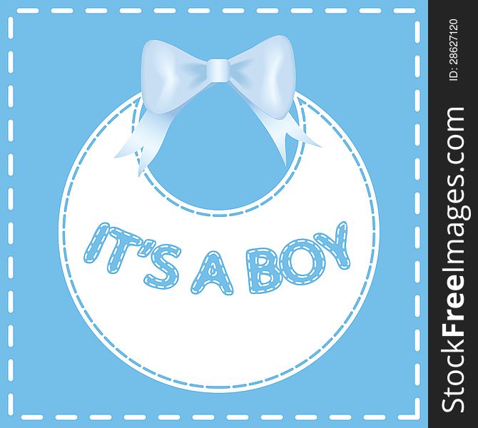 Baby shower invitation card. It's a boy