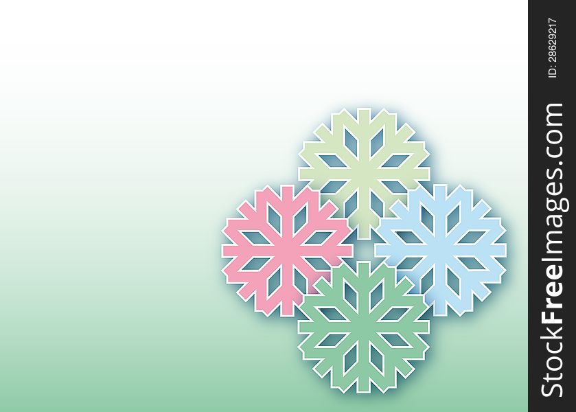 Winter background with snowflakes pastel colors with free space for text. Winter background with snowflakes pastel colors with free space for text