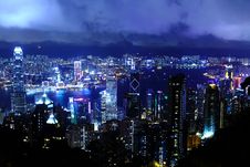 Hong Kong At Night Royalty Free Stock Images Hong Kong At Night Royalty Free Stock Images