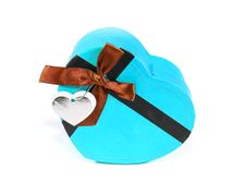 Blue Heart-shaped Box Royalty Free Stock Photo Blue Heart-shaped Box Royalty Free Stock Photo