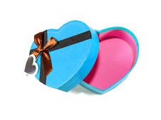 Blue Heart-shaped Box Royalty Free Stock Photos Blue Heart-shaped Box Royalty Free Stock Photos