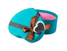 Blue Heart-shaped Box Royalty Free Stock Photo Blue Heart-shaped Box Royalty Free Stock Photo