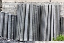Stack Of Many Concrete Drainage Pipe Royalty Free Stock Photography Stack Of Many Concrete Drainage Pipe Royalty Free Stock Photography
