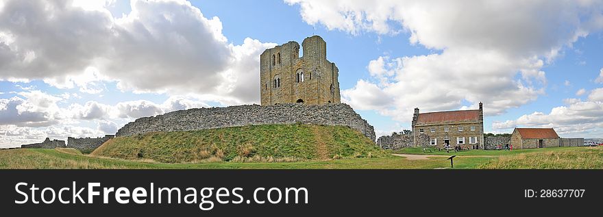 The ruins of scarborough castle in yorkshire in england. The ruins of scarborough castle in yorkshire in england