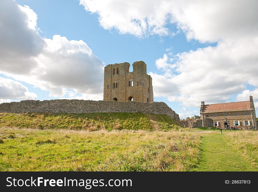 The ruins of scarborough castle in yorkshire in england. The ruins of scarborough castle in yorkshire in england