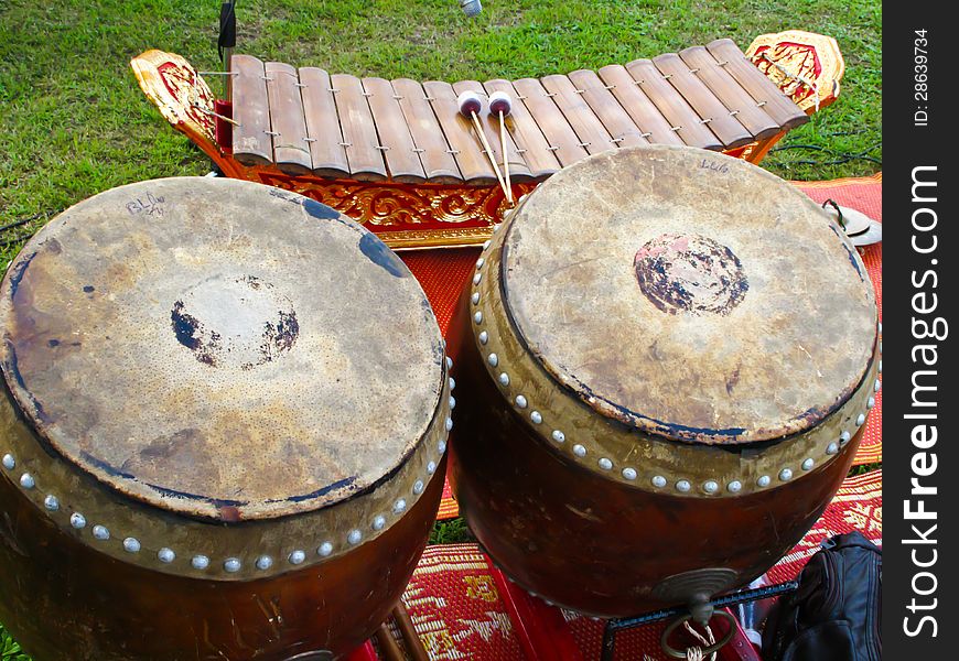 Gong and xylophone, Thai traditional musical instrument