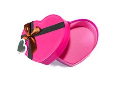 Pink Heart-shaped Box Royalty Free Stock Images