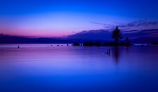 Sunset Over Lake Royalty Free Stock Photography Sunset Over Lake Royalty Free Stock Photography