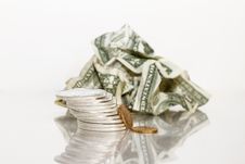 Collapse Of The Dollar Stock Photo