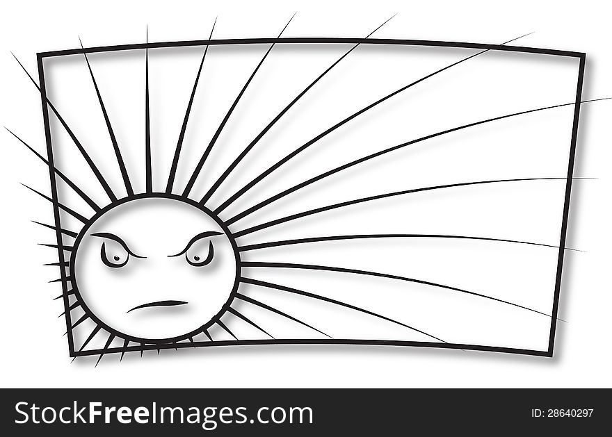 Sun company logo illustration / clipart isolate on white background. Sun company logo illustration / clipart isolate on white background