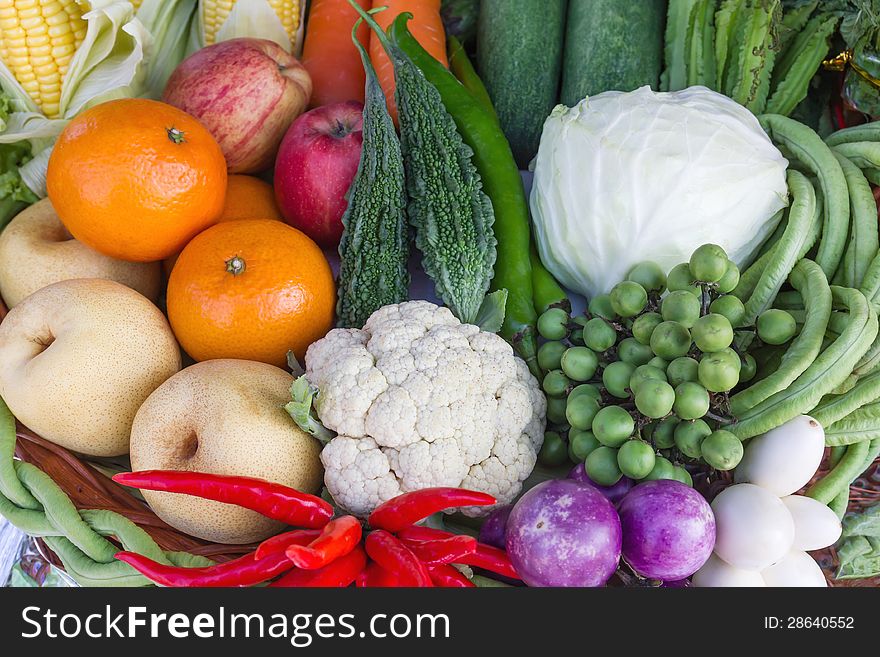 Fresh fruits and vegetables
