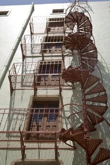 Unusual Circular Fire Escape Stock Image Unusual Circular Fire Escape Stock Image