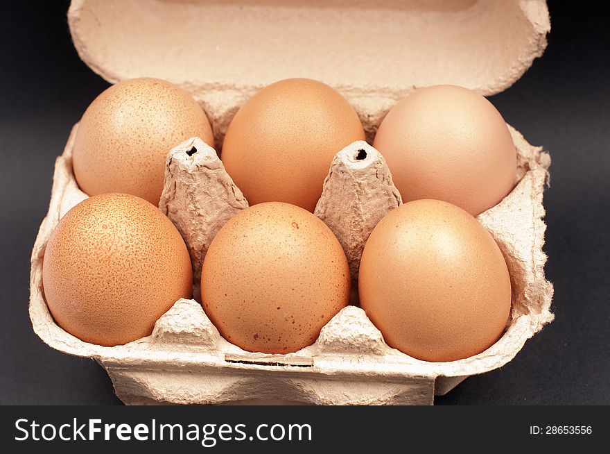 Hen eggs in an Egg Carton. Hen eggs in an Egg Carton