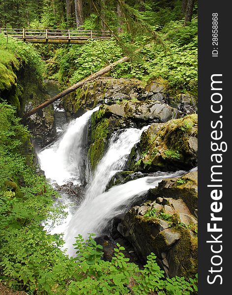 Sol Duc Falls on the Olympic Peninsula in Washington state, USA