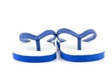 Blue White Slippers Royalty Free Stock Image