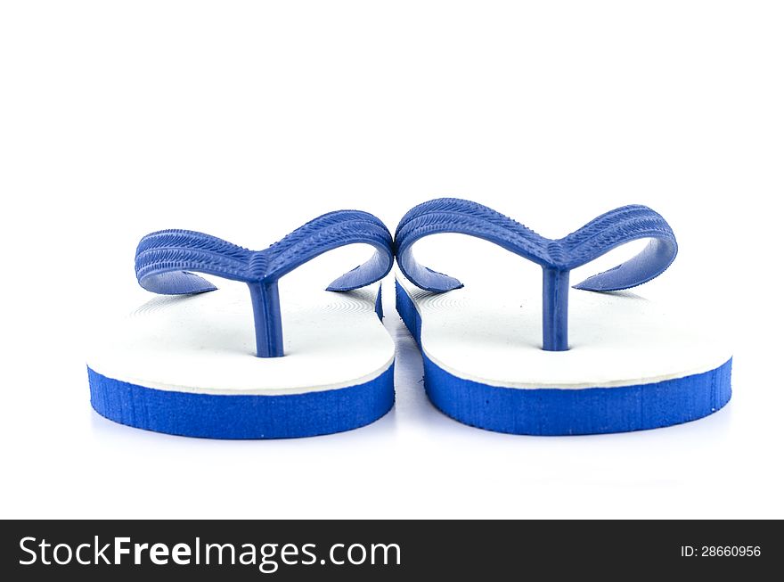Blue white Slippers with white background