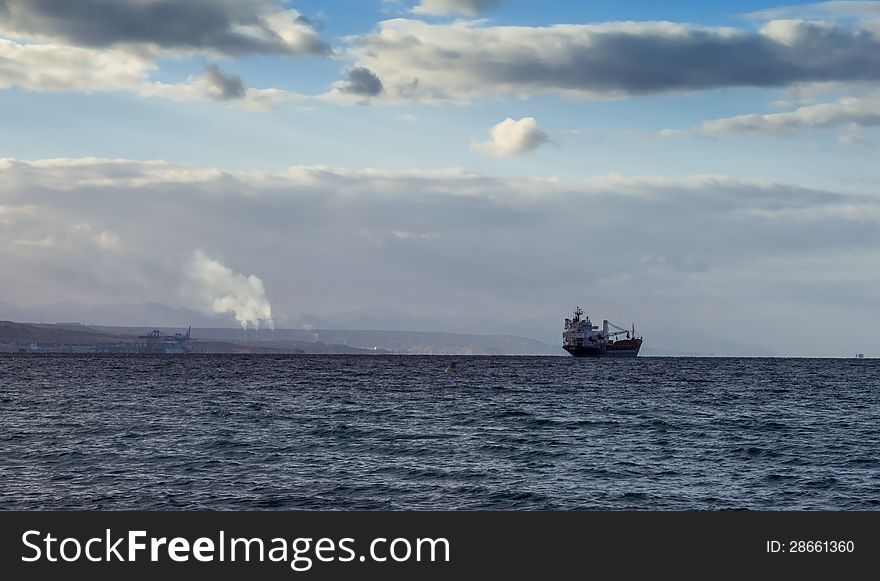 The shot was taken from Eilat - famous resort city of Israel. The shot was taken from Eilat - famous resort city of Israel