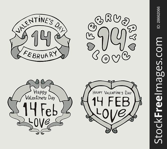 Abstract valentines day text design, illustration. Abstract valentines day text design, illustration.