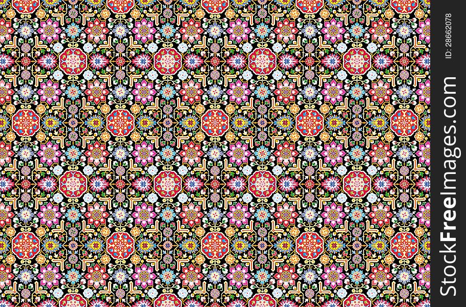 Carpet of flower on black