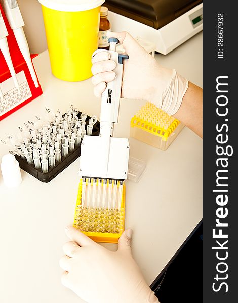 Laboratory of DNA research. Vertical Image