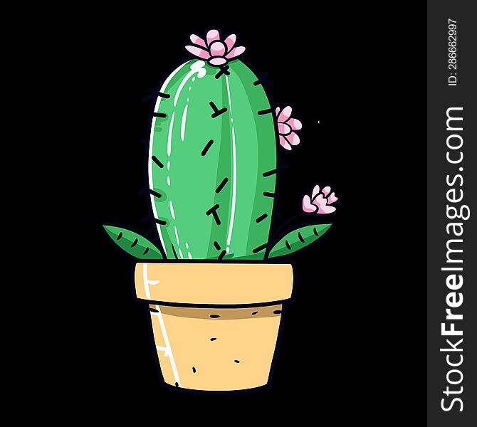 This Cute Cartoon Cactus Is My Hand Drawing Isolated