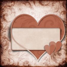 Vintage Background With Frame And Heart Stock Photo Vintage Background With Frame And Heart Stock Photo