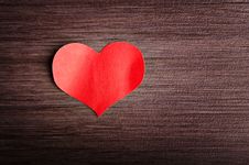 Valentine S Day Background. Red Heart On A Wooden Background Stock Images Valentine S Day Background. Red Heart On A Wooden Background Stock Images