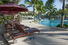Empty Pool Bed Along Swimming Pool Royalty Free Stock Image Empty Pool Bed Along Swimming Pool Royalty Free Stock Image