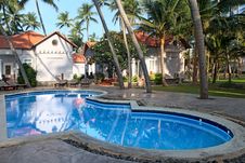 Tropical Resort With Swimming Pool Stock Photography