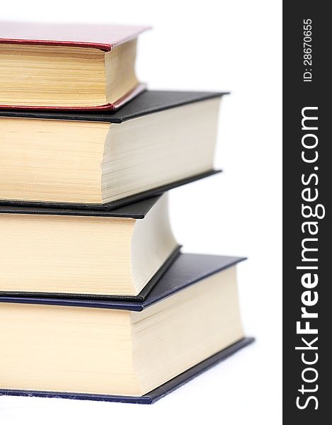 Pile of books on white background. Pile of books on white background