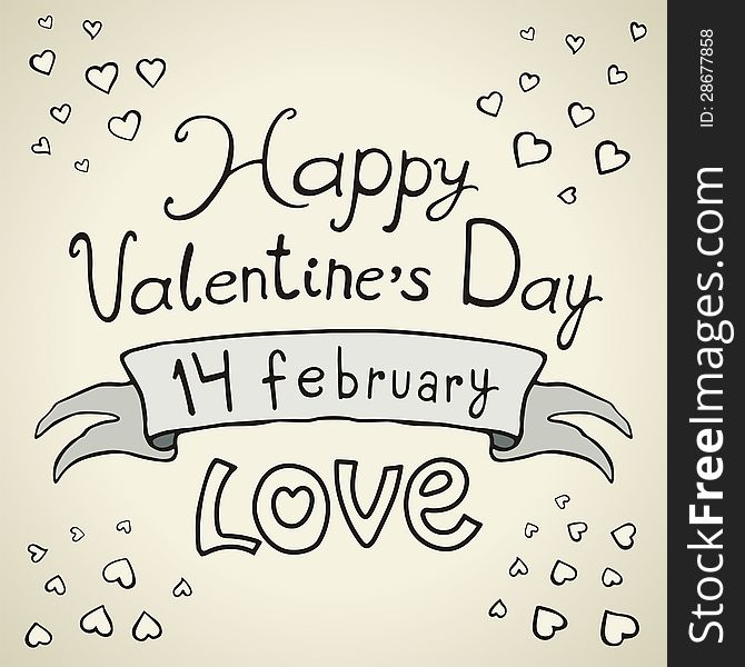 Abstract valentines day text design, illustration. Abstract valentines day text design, illustration.