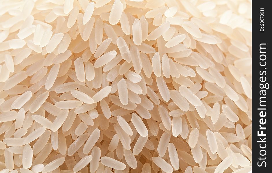 Raw rice. A close shot.