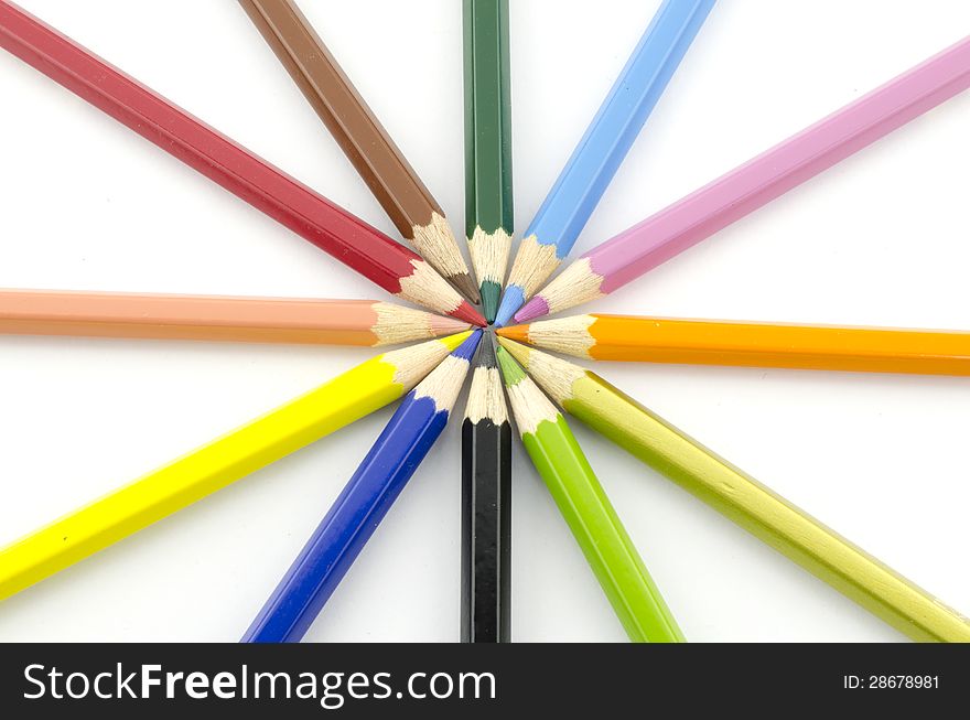Color pencil show the unity. Color pencil show the unity
