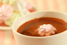 Hot Chocolate And Meringue Stock Image