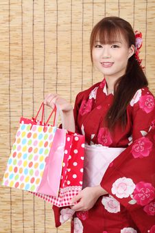Young Asian Woman In Kimono Stock Photo Young Asian Woman In Kimono Stock Photo