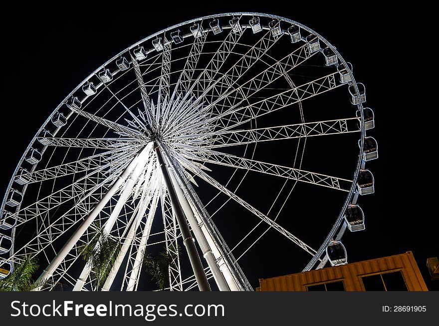 Ferris wheel at night