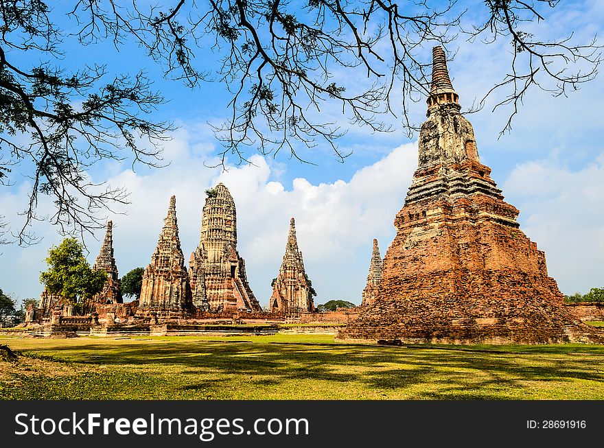 Wat Chaiwatthanaram Temple in Ayutthaya, Thailand