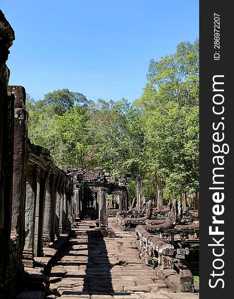 Stone Statues, Ancient Civilization. Phnom Penh-Siam Reap-Angkor Wat.Siem Reap City