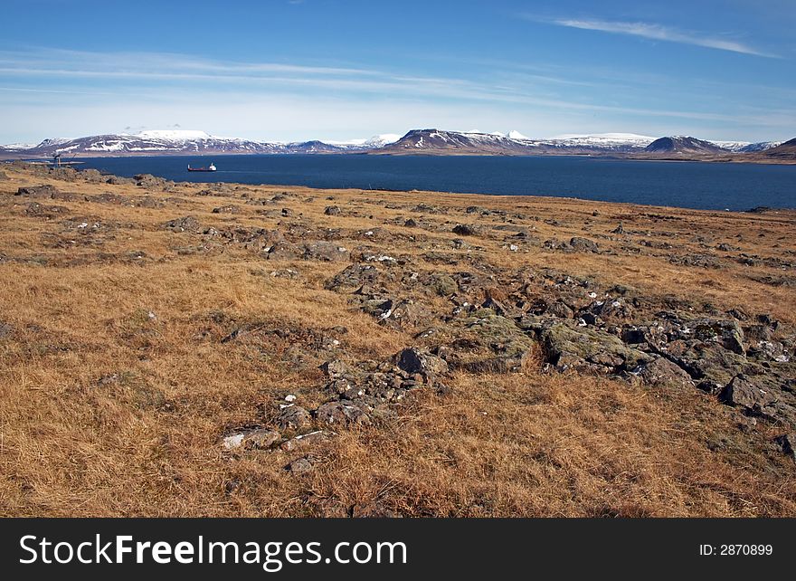 Coastal scene landscape in Iceland