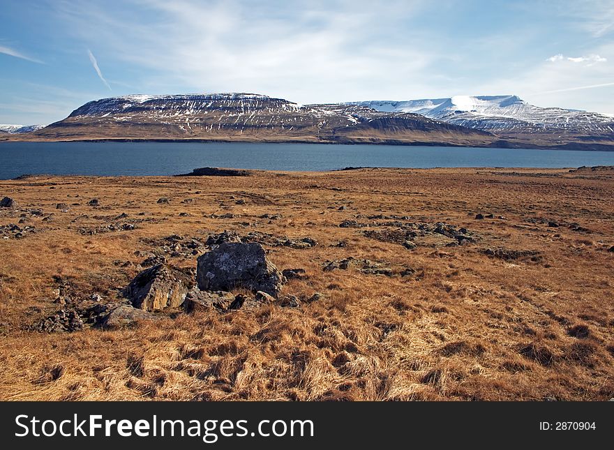 Coastal scene landscape in Iceland