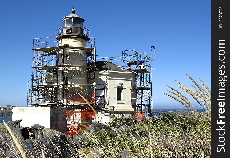 Coquille River Lighthouse, in renovation