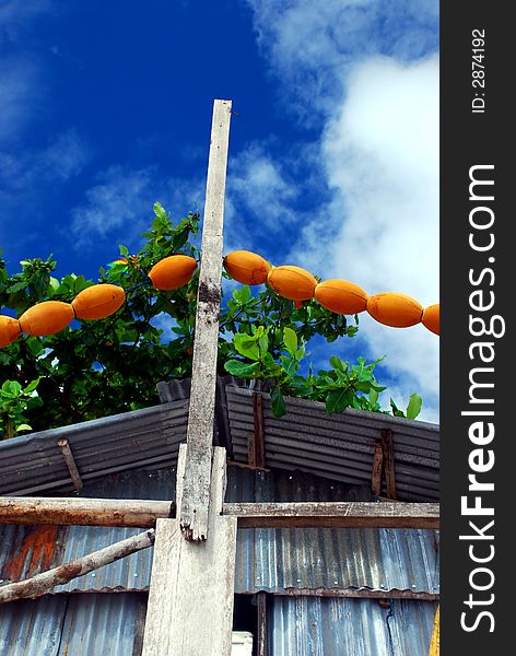 Beautiful fisherman house at perak, malaysian #