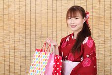 Young Asian Woman In Kimono Stock Photo Young Asian Woman In Kimono Stock Photo