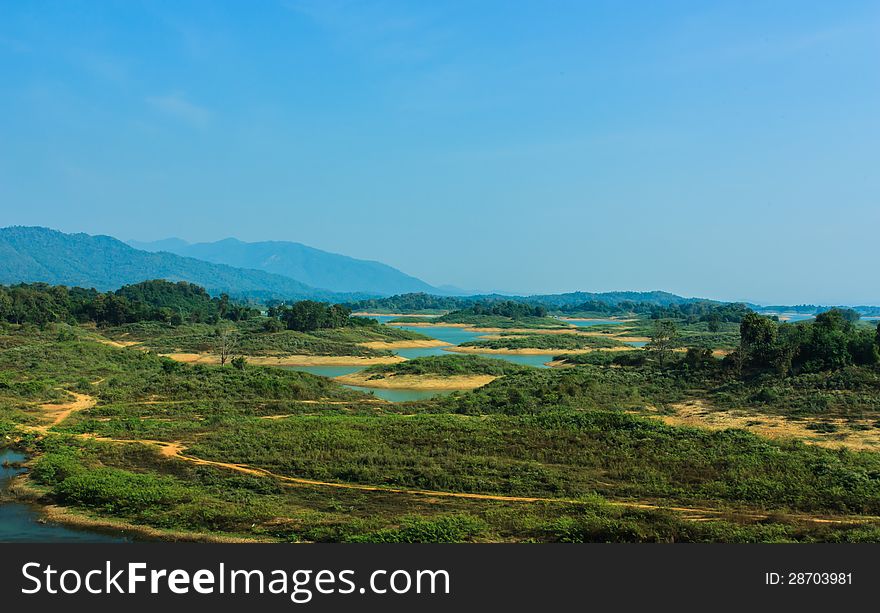 Page views of the river earthen dam.Thailand. Page views of the river earthen dam.Thailand
